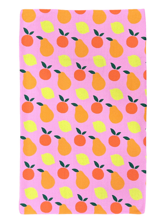 Pink Citrus Pear: Single-Sided Hand Towel