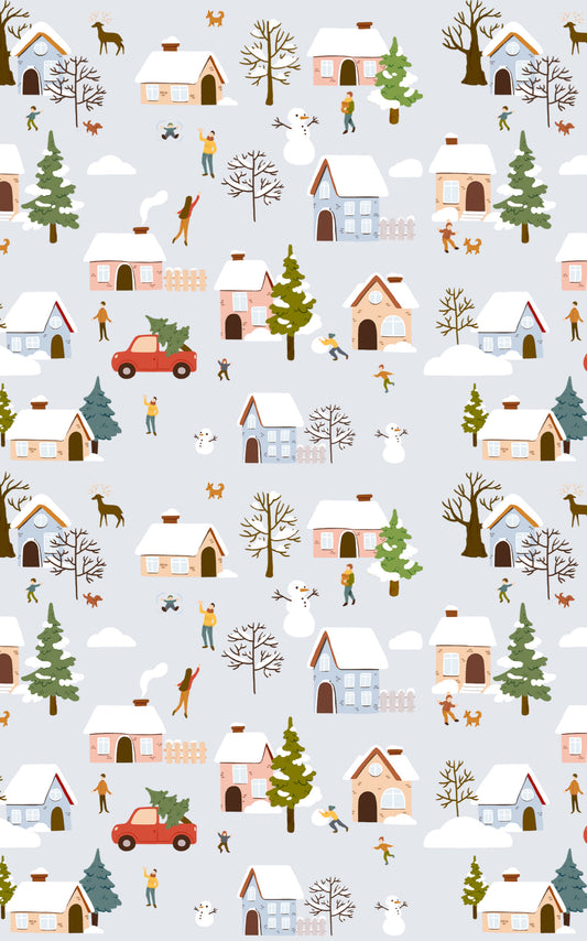 Winter Village: Double-Sided Hand Towel